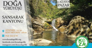 sansarak kanyonu doga yuruyusu koza